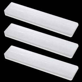 Himalayan Glow 1067 Rulers, Metaphysical Energy Drawing, Natural Cleansing & Protection, Alleviate Stress, Healing 3 Pack Selenite Crystal, 6Inch, White, 3 Count