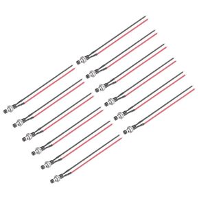 MECCANIXITY 12 Pcs 1A 250V AC 7mm Mini Momentary Push Button Switch SPST PBS-110 NO Black Switch Button with Pre-Soldered Wires for Electronic Devices Household Appliances