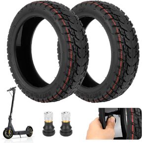 ulip (2 Pack) 60/70-6.5 Tubeless Tire with Valve with Built-in Live Glue Repairable for Segway Ninebot Max G30 G30D G30LP G30E Scooters 10 inch Self Repairing Non-Slip Tire