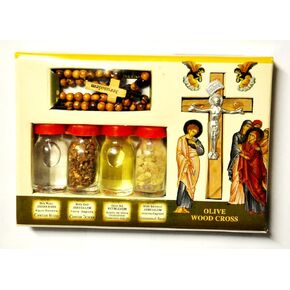 Blessing Kit Bottles & Cross from The Holy Land Jerusalem