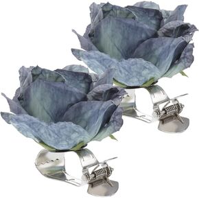 SEWACC 2pcs Curtain Tieback Flower Curtain Buckle Clips Drapery Clip Holdback Decorative Flower Curtain Tieback Drapery Binding Clip for Home Office Decor