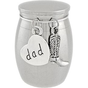 Small Dad Cowboy Boot Urn Western Memorial Cremation Ashes Holder Container for Loss of Father
