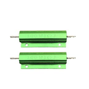 100W 1 Ohm Wirewound Resistors Aluminum Housed Resistor ±5% for Power Supply Equipment Green RX24-100W1RJ 2Pack