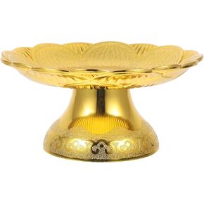 PRETYZOOM Footed Fruit Bowl, Buddhist Plate 7inch Lotus Offering Bowl Centerpiece Holder Bowl Decorative Plate Cake Display Stand for Altar Temples Sacrifices Blessing Tray in Saudi Arabia