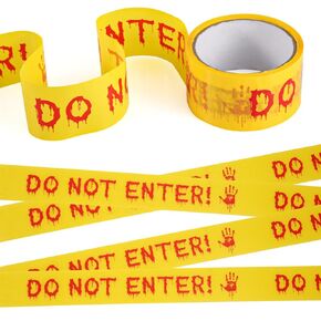 Halloween Decorations Tape, 82ft Yellow Caution Tape Do Not Enter Tape Roll Hazard Warning Tape Zombie Caution Tape Danger Tape for Haunted House Zombie Vampire Halloween Party Danger Areas