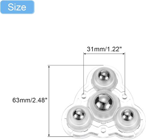 uxcell Self Adhesive Caster Wheels, Plastic/Metal 0.47 x 1.22Inch 360° Swivel Universal Wheel Mini Caster Wheels Rotation Sticky Pulley for Kitchen Cabinet Table(4 Pcs, Black) in Saudi Arabia