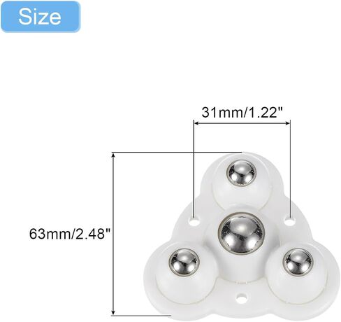 uxcell Self Adhesive Caster Wheels, Plastic/Metal 0.47 x 1.22Inch 360° Swivel Universal Wheel Mini Caster Wheels Rotation Sticky Pulley for Kitchen Cabinet Table(4 Pcs, Black) in Saudi Arabia