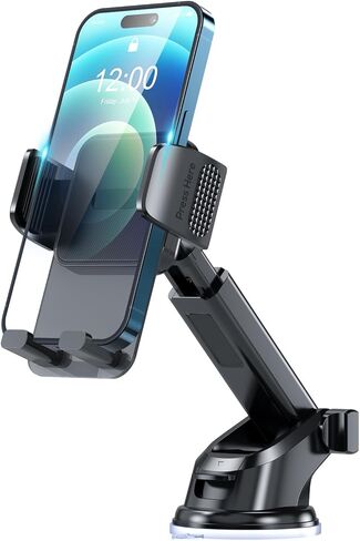 TEKING Car Phone Holder, 2024 Newest Cell Phone Mount [Upgraded & Stable] for Car Windshield Dashboard Air Vent 3 in 1, Hand Free Mount for All Smartphones - Highlights Agri Material(Black) in Saudi Arabia