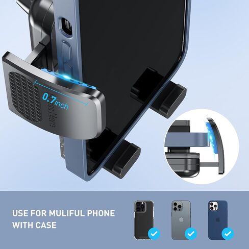 TEKING Car Phone Holder, 2024 Newest Cell Phone Mount [Upgraded & Stable] for Car Windshield Dashboard Air Vent 3 in 1, Hand Free Mount for All Smartphones - Highlights Agri Material(Black) in Saudi Arabia