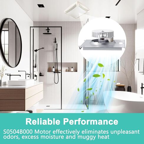 مجموعة محرك مروحة عادم الحمام S0504B000 لوحدة Broan NuTone 769RL B، 763RL، 763RLN، 763RLN-R01، 757، 769RFT-R01، 769RL-R01، محرك بديل JESP-61K13/C-87547 in Saudi Arabia