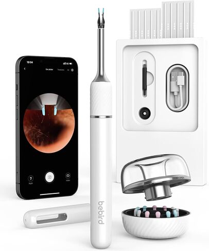 Ear Wax Removal Kit,Bebird Ear Wax Removal Tool,Ear Cleaner with Camera,Ear Cleaner with Tweezer,Ear Cleaner Earwax Removal with 10 Megapixels,Gimbaled Gyroscope,12 Ear Spoon for Ear Cleaning in Saudi Arabia