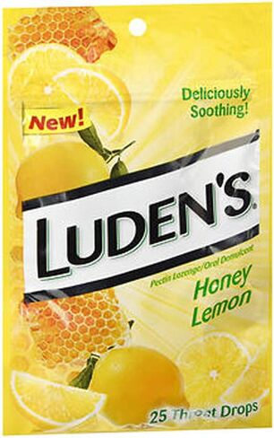 Luden's Throat Drops,Menthol Lozenge/ Oral Anesthetic Honey Lemon 30 ea ( Pack of 1 ) in Saudi Arabia