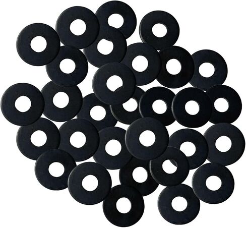 M6 Flat Washers for Screw, 30Pcs M6 x 18 x 2mm Black Oxide Finish Grade 8.8 Alloy Carbon Steel Fasteners Flat Washer for Automotive, Mechanical Industry in Saudi Arabia