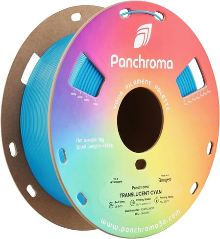 Polymaker Panchroma Translucent PLA Filament 1.75mm Cyan, 1.75 Translucent Cyan PLA 3D Printing Filament 1kg Spool - Panchroma High Translucency 1.75 PLA 3D Printer Filament in Kuwait