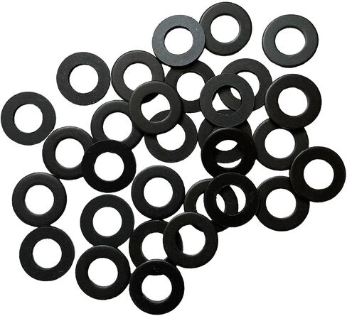 M6 Flat Washers for Screw, 30Pcs M6 x 18 x 2mm Black Oxide Finish Grade 8.8 Alloy Carbon Steel Fasteners Flat Washer for Automotive, Mechanical Industry in Saudi Arabia