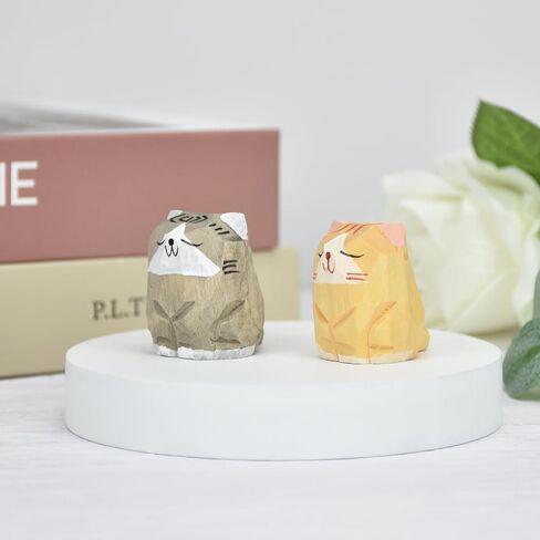 2 Pcs Mini Wood Hippo Figurines Sandalwood Tiny Hippo Statue Decor Cute Handmade Wooden Hippopotamus Sculpture for Home Shelf Desk Decor Hippo Gifts for Women (Black & Green Sandalwood) in Saudi Arabia