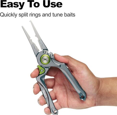 8" Fishing Pliers, Fishing Tool For Anglers, CNC Machined, Dark Silver in Saudi Arabia