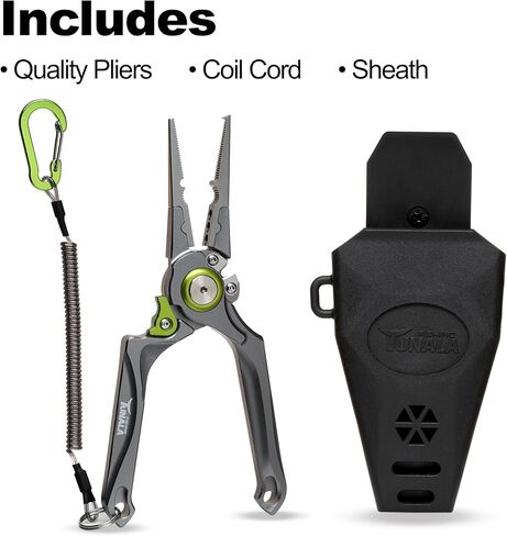8" Fishing Pliers, Fishing Tool For Anglers, CNC Machined, Dark Silver in Saudi Arabia