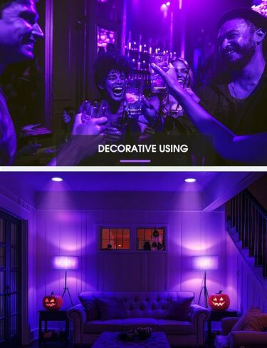 L LOHAS LED Christmas Flood Light Bulbs, [2 Pack], Red Green LED BR30 Flood Light Indoor 65W Equivalent, 11 Watt Colored Can Light Bulbs E26, for New Year, Home Lighting, Holiday Party Decoration in Saudi Arabia