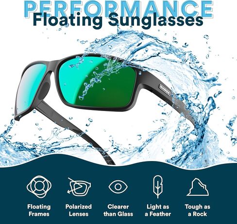 نظارات شمسية مستقطبة من Rheos Eddies | حماية 100% من الأشعة فوق البنفسجية | القوارب وصيد الأسماك | الرياضات المائية | مضاد للوهج | الرجال والنساء in Kuwait