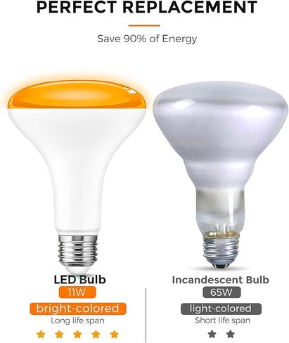 L LOHAS LED Christmas Flood Light Bulbs, [2 Pack], Red Green LED BR30 Flood Light Indoor 65W Equivalent, 11 Watt Colored Can Light Bulbs E26, for New Year, Home Lighting, Holiday Party Decoration in Saudi Arabia
