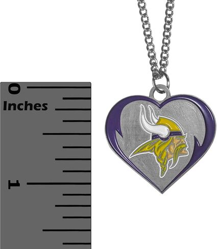Siskiyou Sports NFL Minnesota VikingsHeart Earrings and Necklace Set, Team Colors, One Size in Saudi Arabia