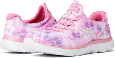 Skechers Women's Summits Fun Flare Sneaker, Navy/Multi=NVMT, 10 Wide in Saudi Arabia