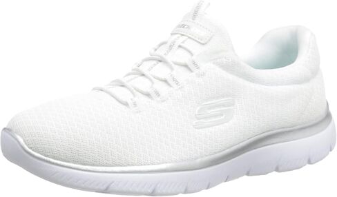 Skechers Women's Summits Fun Flare Sneaker, Navy/Multi=NVMT, 10 Wide in Saudi Arabia
