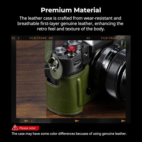 SMALLRIG X-T50 Half Leather Case Kit with Shoulder Strap, Retro Style Leather Camera Half Case with Aluminum Alloy Frame for FUJIFILM X-T50 (Black) - 4709 in Saudi Arabia