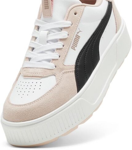 حذاء رياضي نسائي من PUMA Karmen Rebelle، لون أبيض-Dewdrop فضي، 5.5 in Saudi Arabia
