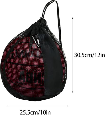 Single Ball Bag Mesh Carry Bag Sport Game Ball Storage Bag Drawstring Sackpack Sling Back Bag for Carrying Basketball Volleyball Rugby Ball Soccer Football in Kuwait