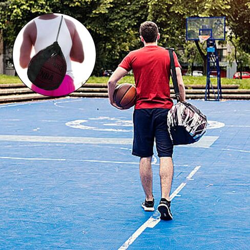 Single Ball Bag Mesh Carry Bag Sport Game Ball Storage Bag Drawstring Sackpack Sling Back Bag for Carrying Basketball Volleyball Rugby Ball Soccer Football in Kuwait