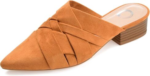 Journee Collection Womens Kalida Mules with Block Heel and Pointed Toe in Saudi Arabia