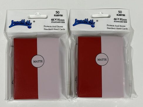Red Matte Card Sleeves for MTG, 600 Pieces Perfect Fit Standard Card Sleeves for Trading Card Sports Cards Baseball Cards TCG Magic, Card Protector for Mini Photo, Sturdy and Nice Shuffling in Kuwait