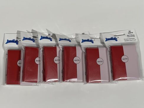 Red Matte Card Sleeves for MTG, 600 Pieces Perfect Fit Standard Card Sleeves for Trading Card Sports Cards Baseball Cards TCG Magic, Card Protector for Mini Photo, Sturdy and Nice Shuffling in Kuwait