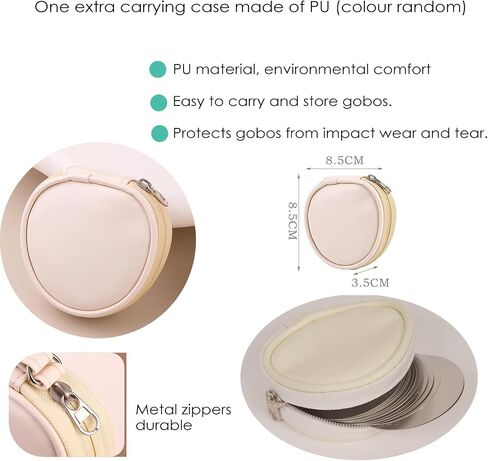 16Pcs Round Gobos Kit for Optical Snoot,66mm/2.6in Metal Plate Patterns for Spotlight Attachment Compatible with Godox BFP/OT1/OT1 Pro/II/Westcott Optical Spot,for Portraits/Product/Food/YouTube in Saudi Arabia