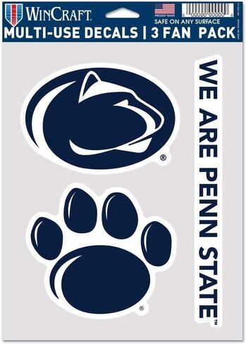 ملصق WinCraft NCAA Penn State Nittany Lions متعدد الاستخدامات، 3 عبوات، ألوان الفريق، مقاس واحد in Saudi Arabia