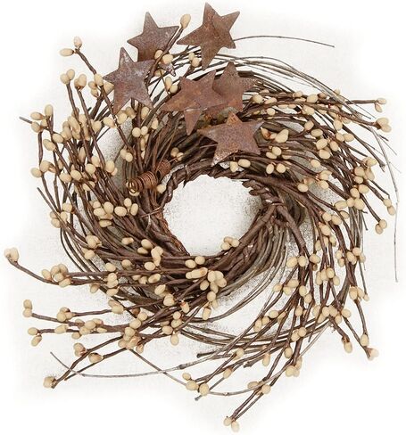 CWI Gifts Pip and Twig with Rusty Star Wreath, 7-Inch, Ivory in Saudi Arabia