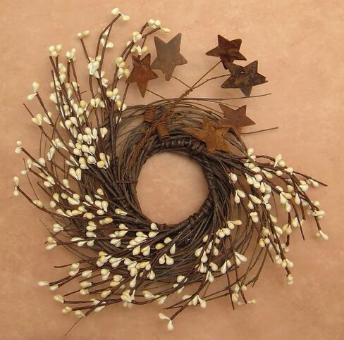 CWI Gifts Pip and Twig with Rusty Star Wreath, 7-Inch, Ivory in Saudi Arabia