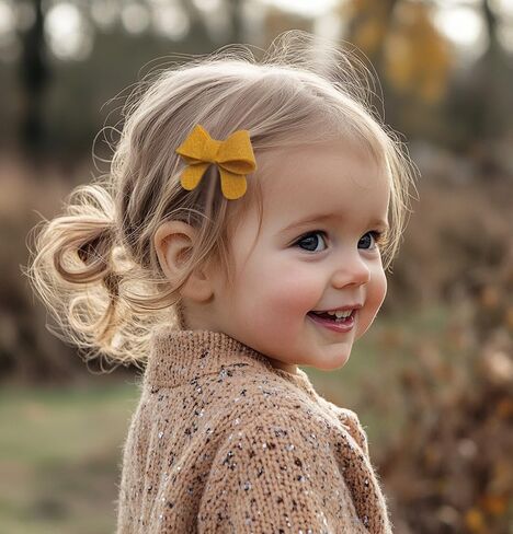 Wool Felt Hair Bow Clips for Baby Girls Toddlers,Baby Barrettes Fully Lined No Slip for Fine Hair,Hair Accessories for Kids,Toddler Hair Clips for Children,Hair Pins 20pcs in Saudi Arabia