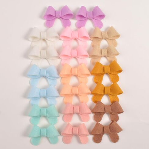 Wool Felt Hair Bow Clips for Baby Girls Toddlers,Baby Barrettes Fully Lined No Slip for Fine Hair,Hair Accessories for Kids,Toddler Hair Clips for Children,Hair Pins 20pcs in Saudi Arabia