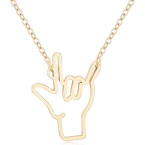 I Love You Sign Symbol Necklace Sign Language Pendant
