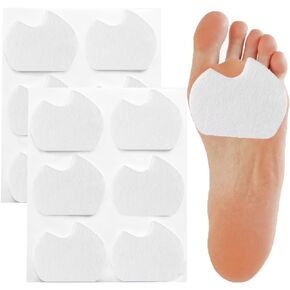 Upgrade Large Area Corn Pads Metatarsal Pads 2 in 1, 12pcs White Dancers Pads for Feet 3 Pairs, Felt Foot Pads Sesamoiditis Pads for Feet