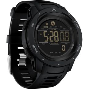 Mens Digital Watches Pedometer Watch Step Counter Watch Sport Military Tactical Watch Outdoor Watches Calorie Counter Alarm Stopwatch LED Wrist Watch for Men