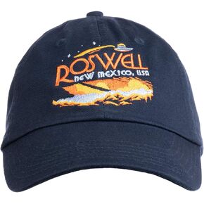 Roswell, NM Tourism | Funny Alien Extraterrestrial UFO Saucer Men Women Baseball Cap Dad Hat Navy Blue
