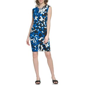 Calvin Klein Women's Knit Maxi Dress, Harbor Blue Multi, X-Large in Saudi Arabia