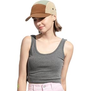 CLAPE 5 Panel Cap Waterproof Trucker Cap Curved Bill Baseball Cap Dad Cap Color-Blocked Hat Summer Breathable Outdoor Cap