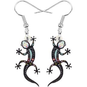 Acrylic Summer Tropic Chameleon Anole Lizard Earrings Charm Dangle Drop Jewelry for Women Girls Teens Kids Lovers Fancy Gifts