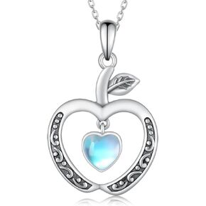 Teacher Gifts 925 Sterling Silver Moonstone Teacher Necklace Teacher Appreciation Jewelry gifts for Teacher