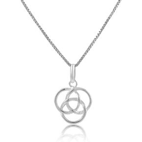 SILVERCLOSEOUT قلادة من الفضة الاسترليني للفتيات الأيرلندية السلتية بعقدة ثلاثية للنساء in Kuwait